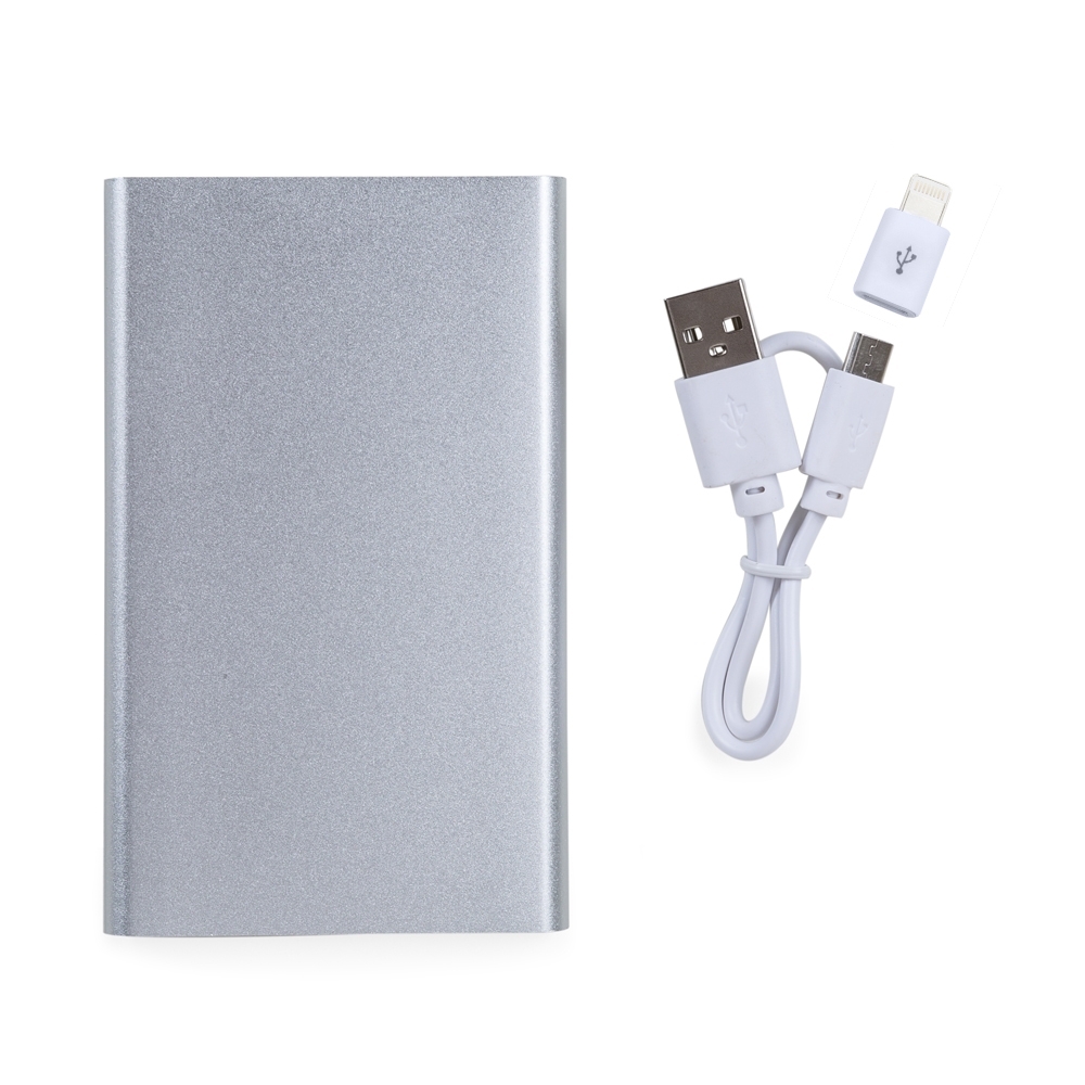 POWER BANK METAL COM INDICADOR LED