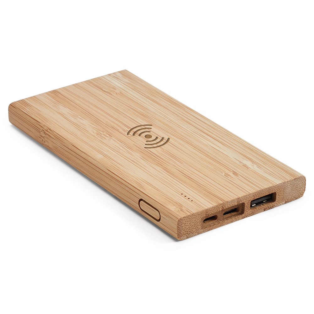 FITCH ECO. Bateria portátil em bambu 5.000 mAh