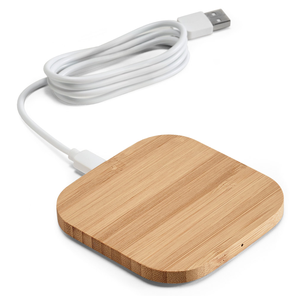 ECOPOWER. Carregador wireless em bambu 15W