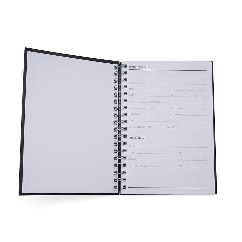 CADERNO C/ CAPA EM PERCALUX