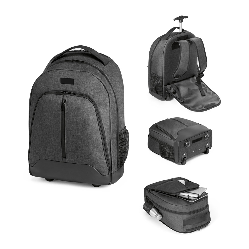 EINDHOVEN. Mochila trolley para notebook 15.6'' em 600D de alta densidade e poliéster 600D impermeável