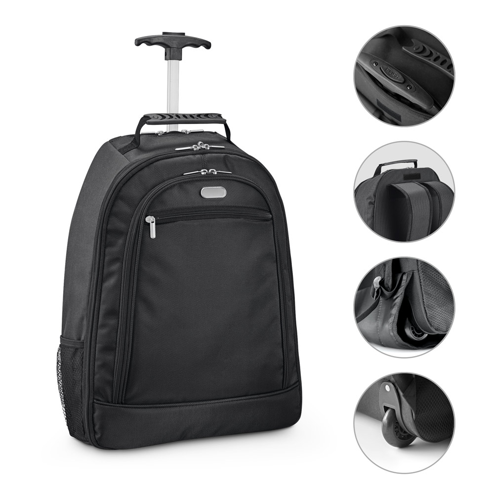 NOTE. Mochila trolley para notebook 15.6'' em 1680D e 300D