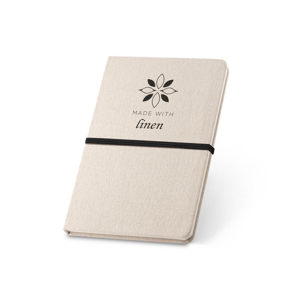 NERVAL. Caderno A5 em linho (230 g/m²) com folhas pautadas