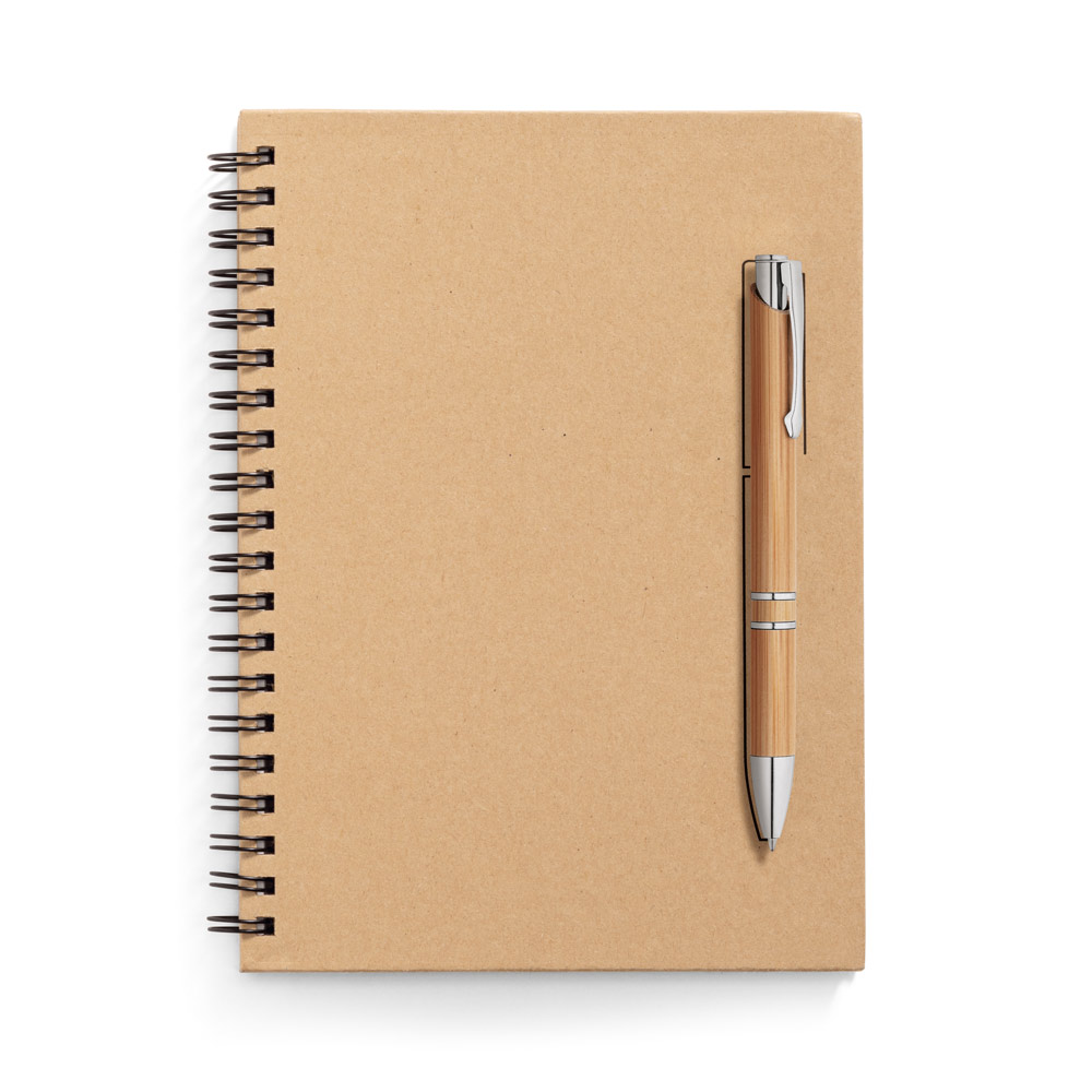 ROCK. Caderno em papel kraft com folhas lisas em papel pedra (120 g/m²)