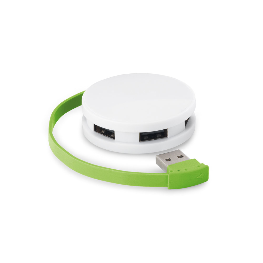 GARDNER. Hub USB 2.0 em ABS com 4 portas