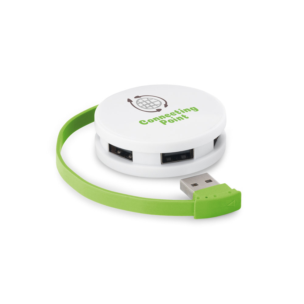 GARDNER. Hub USB 2.0 em ABS com 4 portas