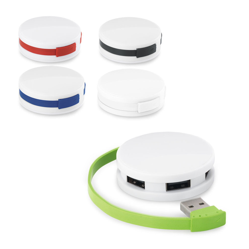 GARDNER. Hub USB 2.0 em ABS com 4 portas