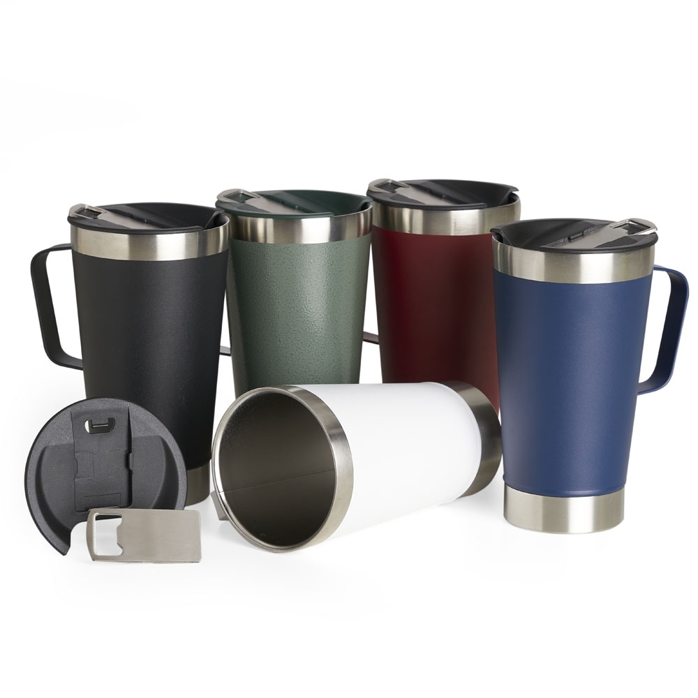 CANECA TÉRMICA INOX COM ABRIDOR 500ML