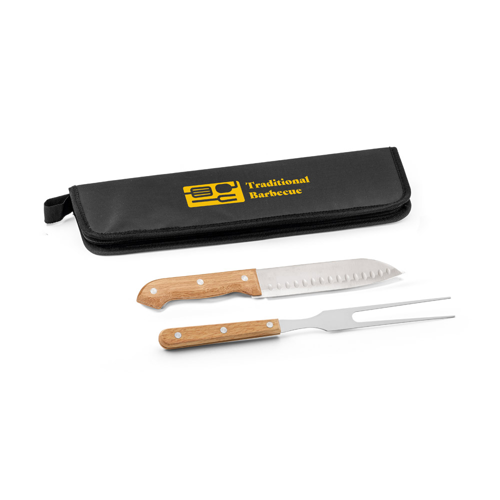 LOVAGE. Kit churrasco com estojo em 210D com 2 peças