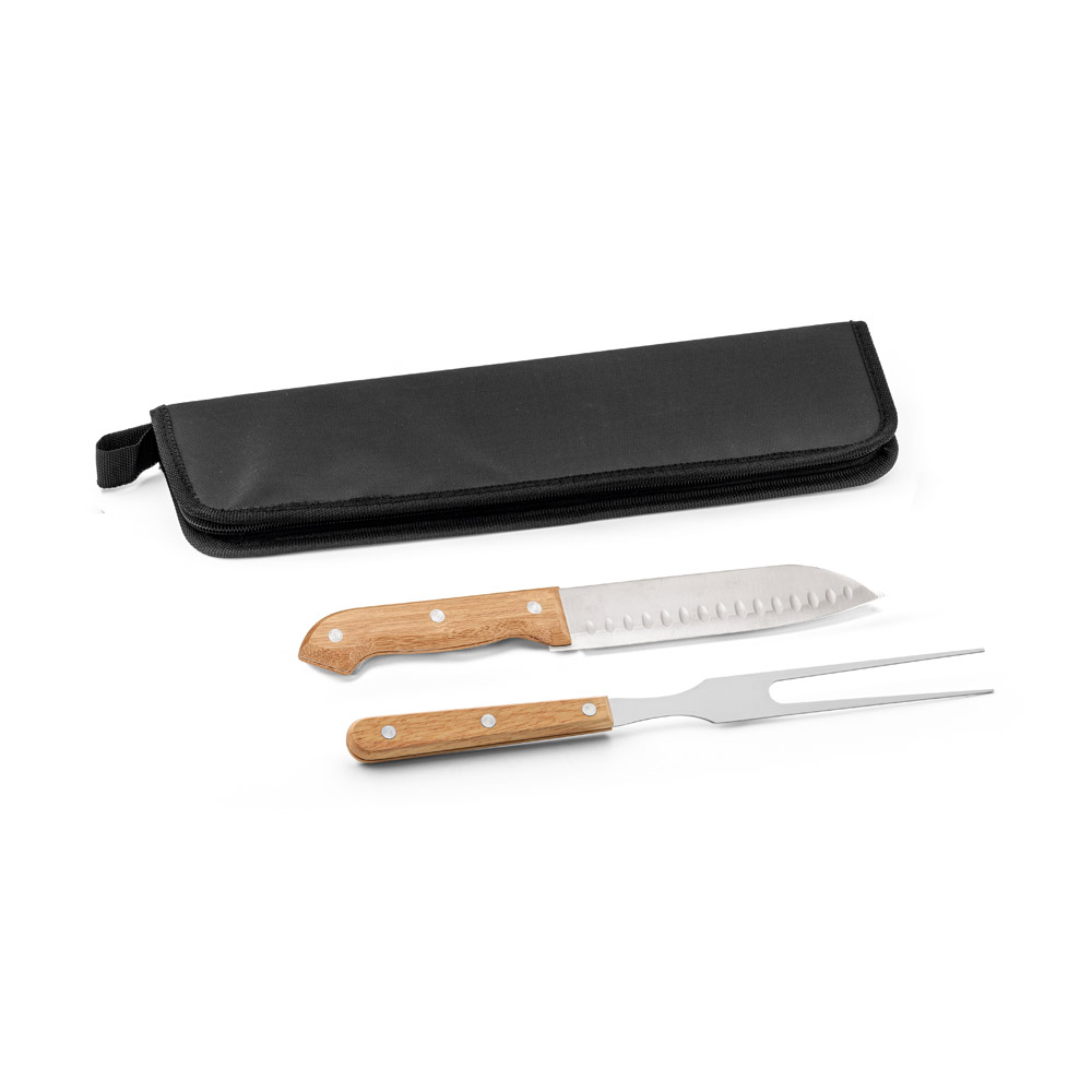 LOVAGE. Kit churrasco com estojo em 210D com 2 peças