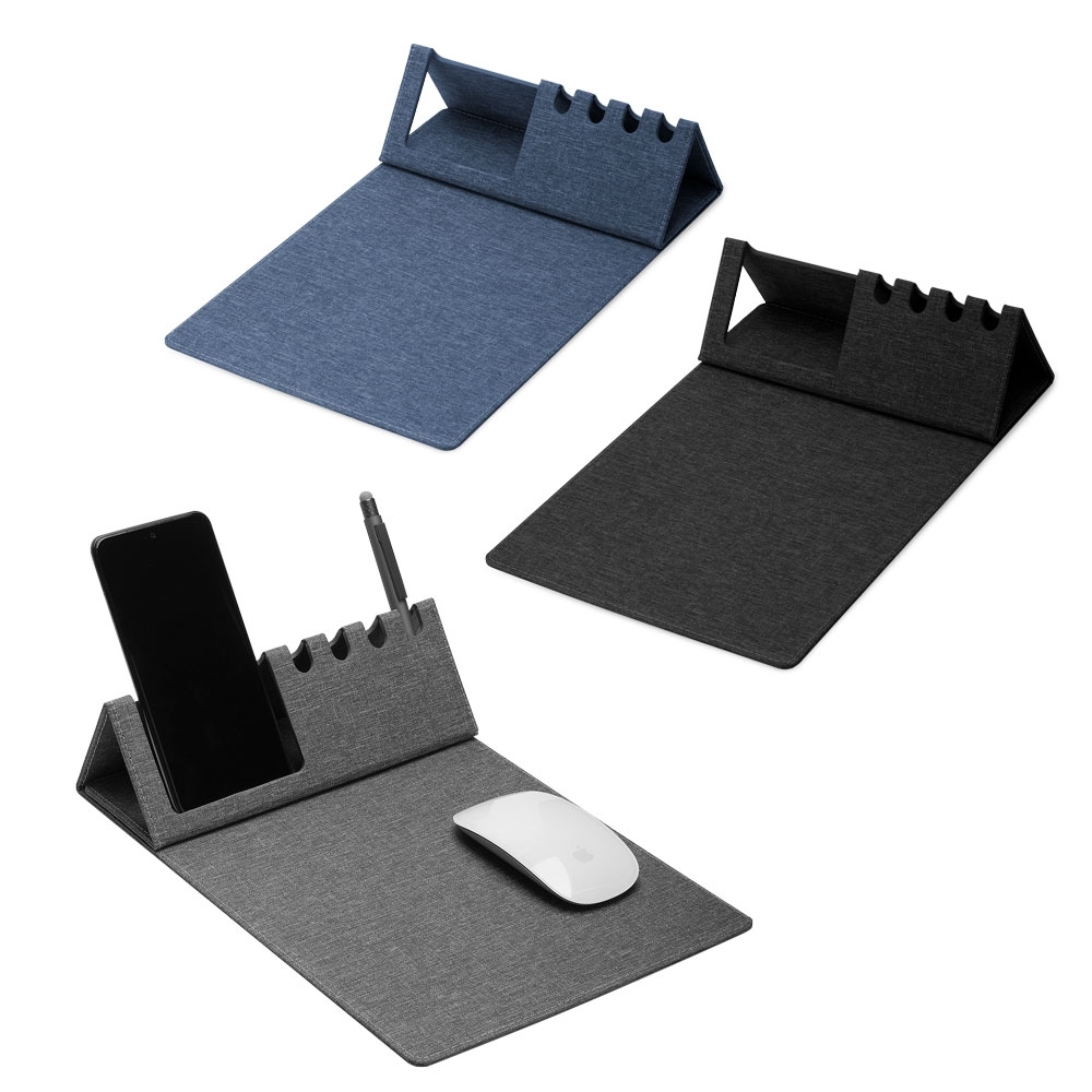 MOUSE PAD COM SUPORTE CELULAR E CANETAS