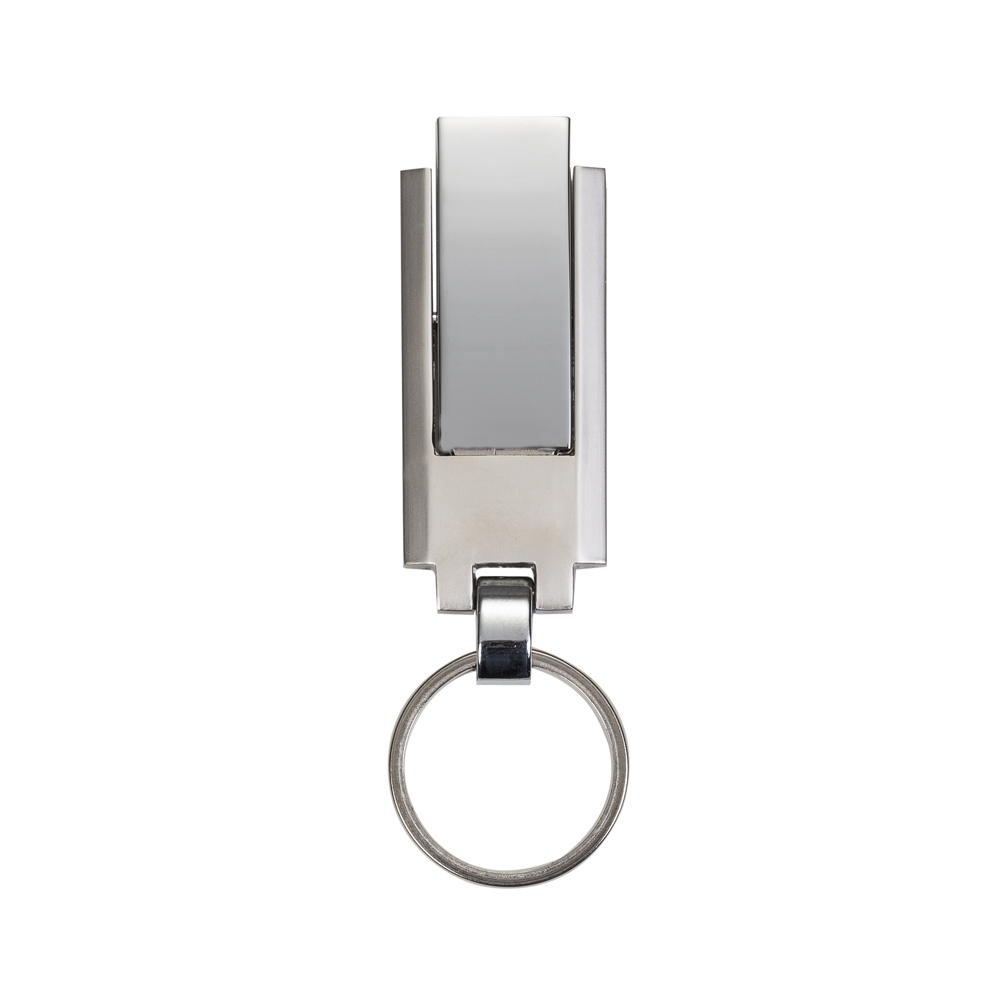 PEN DRIVE CHAVEIRO METAL GRANDE 4 GB RETRÁTIL